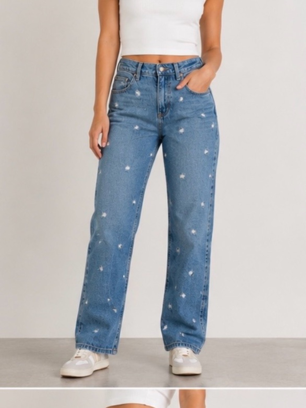 Hollister Women's Blue Straight Leg Jeans